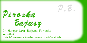 piroska bajusz business card